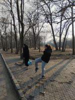 Футбол на прогулке